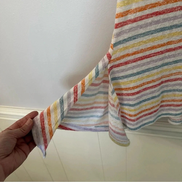 Studio B By Bobeau Women's Short Sleeve Crew Neck Multicolored Stripe Sz 3X GUC - Picture 6 of 7